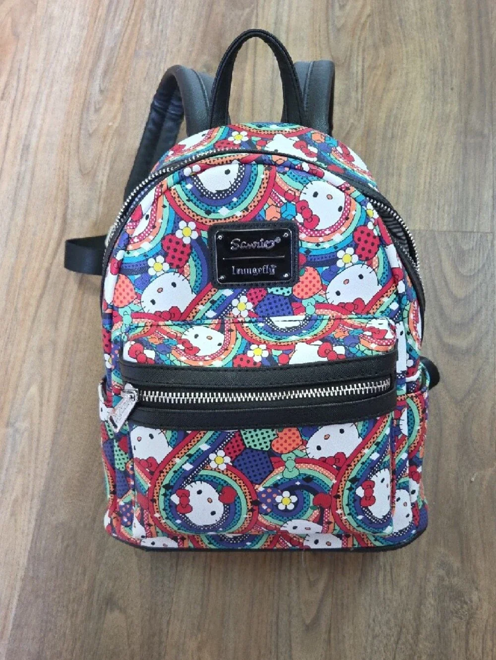 Sanrio Loungefly Hello Kitty Pattern Mini Backpack - Multi-Color
